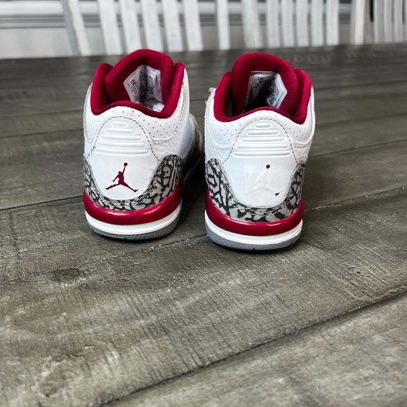Nike Air Jordan 3 Cardinal Sneakers Sz 9C - Picture 5 of 5